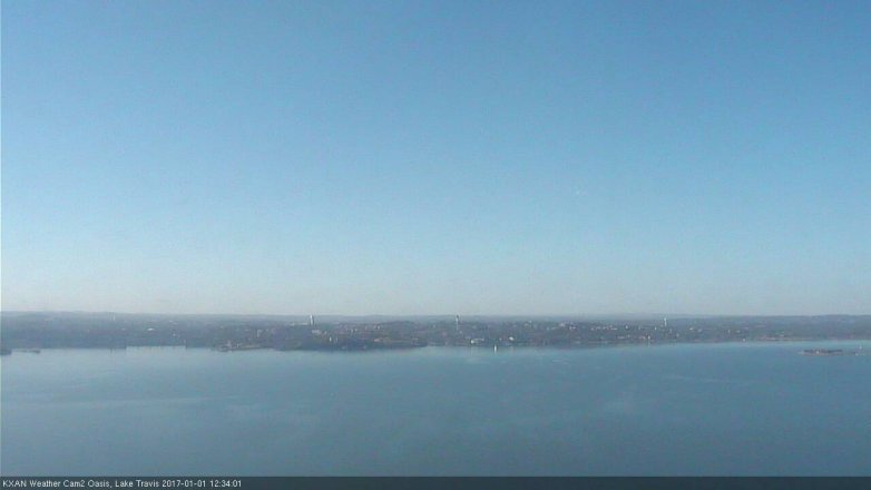 Lake Travis webcam, January 1, 2017 12:05 PM CT