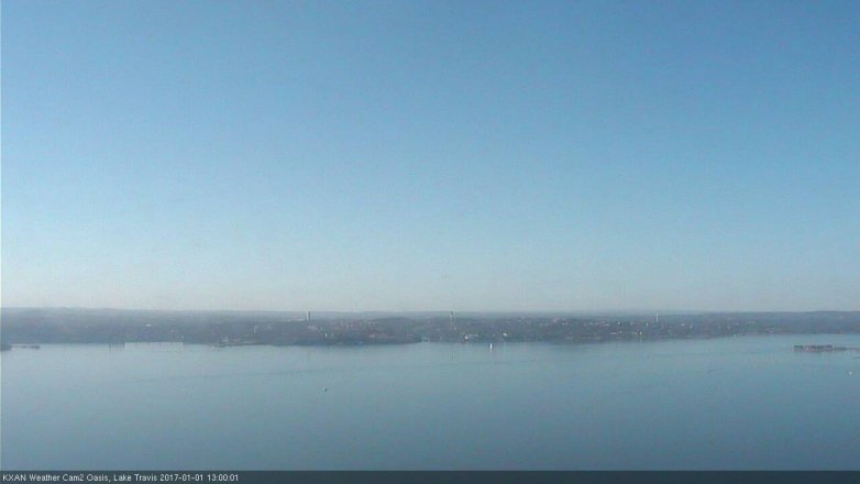 Lake Travis webcam, January 1, 2017 12:25 PM CT