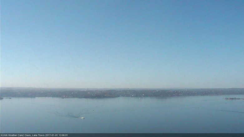 Lake Travis webcam, January 1, 2017 12:35 PM CT