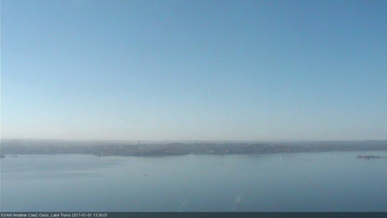 Lake Travis webcam, January 1, 2017 12:40 PM CT