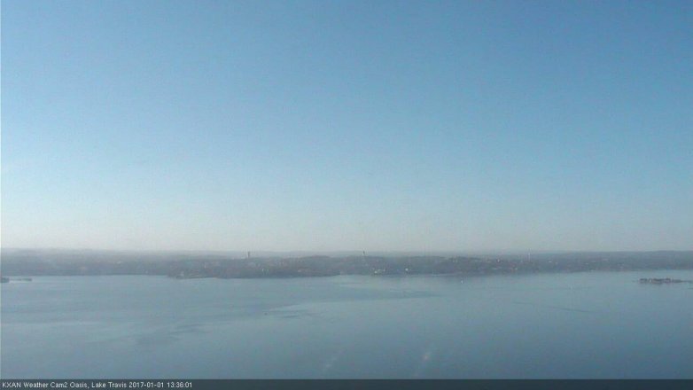 Lake Travis webcam, January 1, 2017 12:50 PM CT