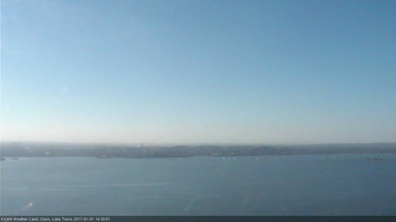Lake Travis webcam, January 1, 2017 1:50 PM CT