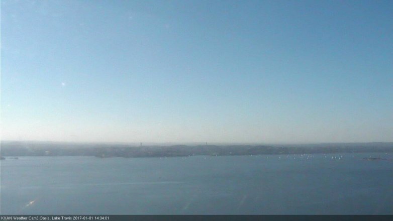 Lake Travis webcam, January 1, 2017 1:55 PM CT