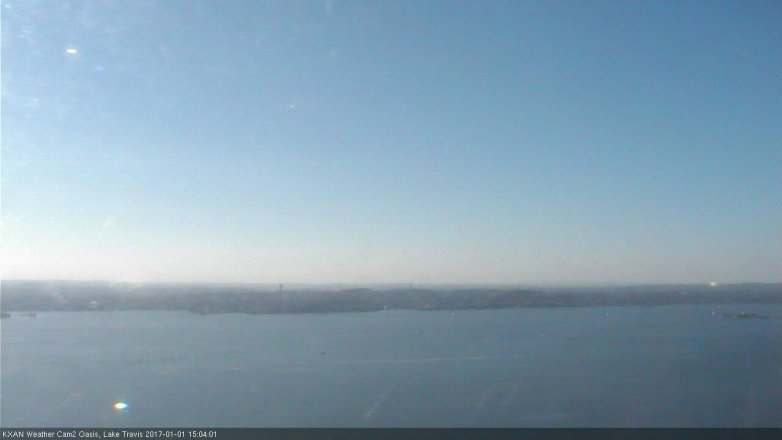 Lake Travis webcam, January 1, 2017 2:15 PM CT