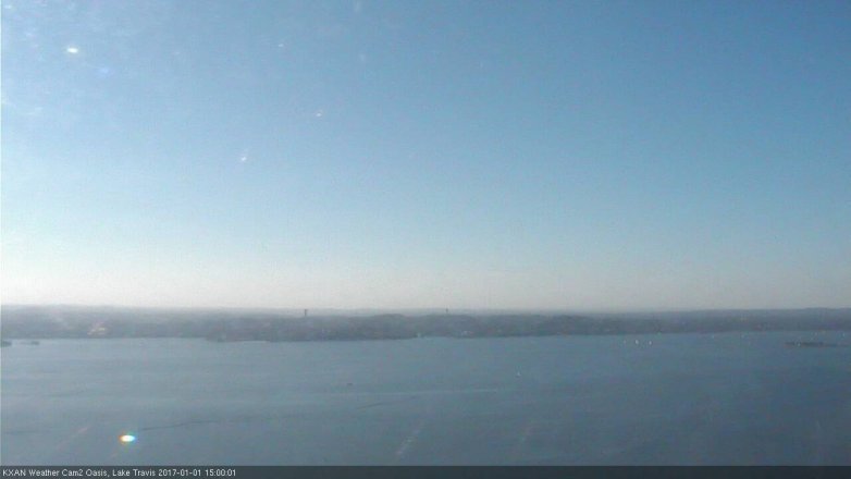 Lake Travis webcam, January 1, 2017 2:25 PM CT