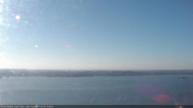 Lake Travis webcam, January 1, 2017 2:45 PM CT