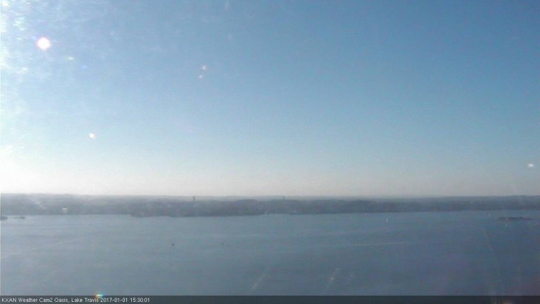 Lake Travis webcam, January 1, 2017 3:00 PM CT