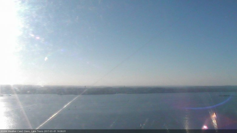 Lake Travis webcam, January 1, 2017 3:25 PM CT