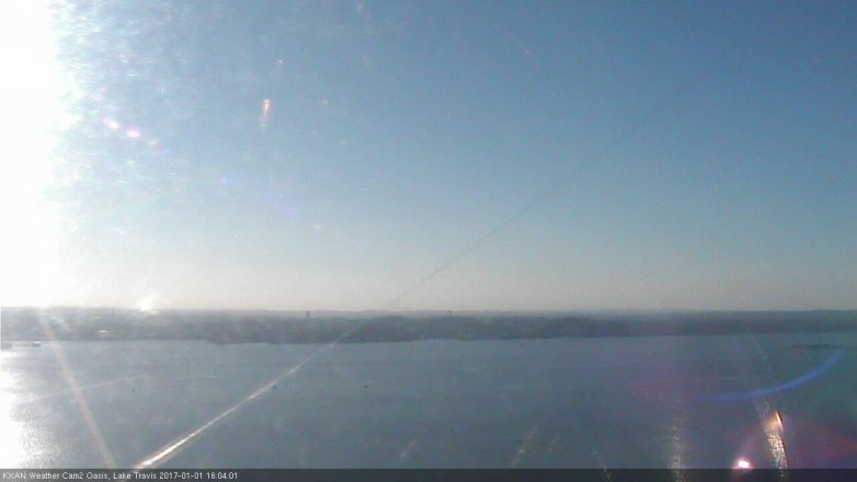 Lake Travis webcam, January 1, 2017 3:30 PM CT