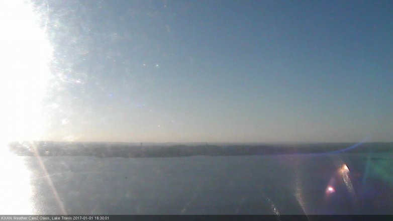 Lake Travis webcam, January 1, 2017 3:50 PM CT