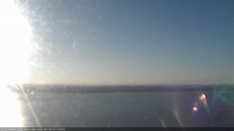Lake Travis webcam, January 1, 2017 3:55 PM CT