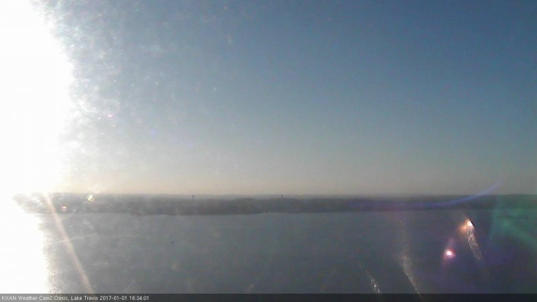 Lake Travis webcam, January 1, 2017 4:05 PM CT