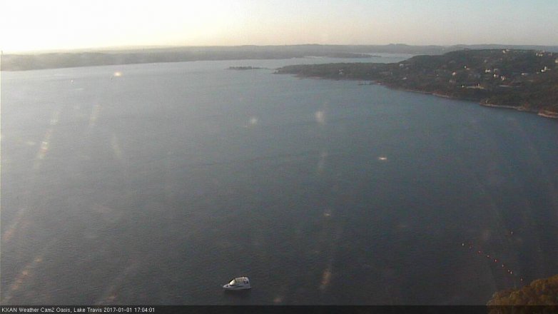 Lake Travis webcam, January 1, 2017 4:10 PM CT