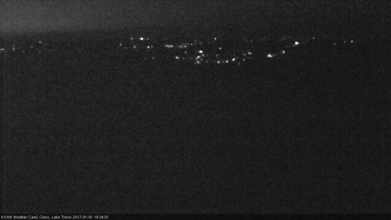 Lake Travis webcam, January 1, 2017 5:40 PM CT