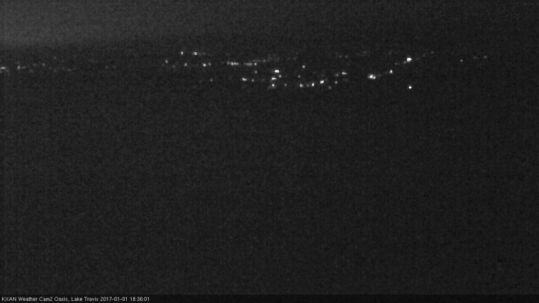 Lake Travis webcam, January 1, 2017 5:45 PM CT