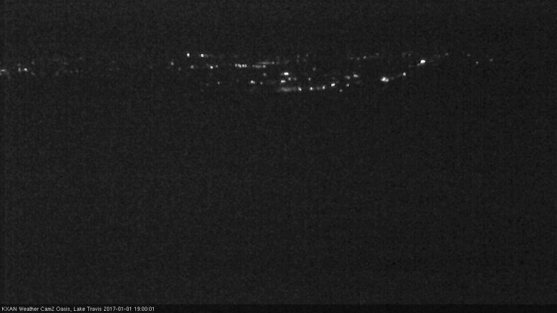 Lake Travis webcam, January 1, 2017 6:10 PM CT