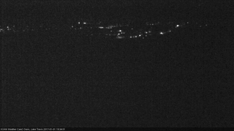 Lake Travis webcam, January 1, 2017 6:50 PM CT