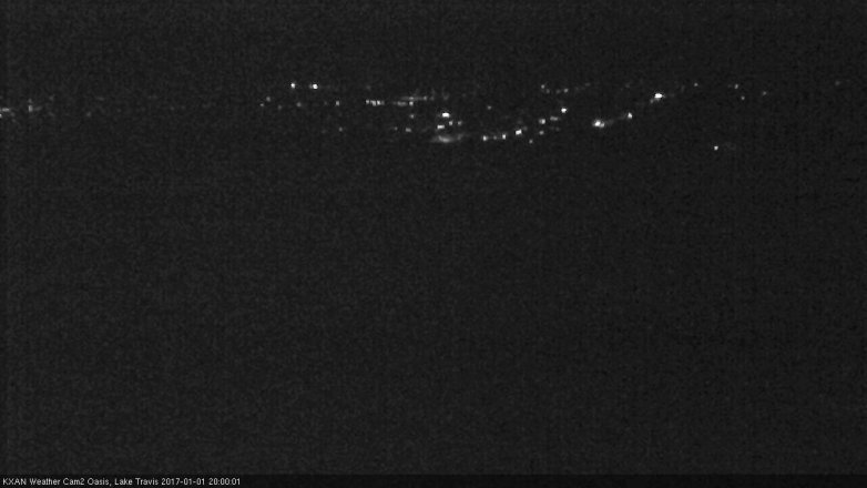 Lake Travis webcam, January 1, 2017 7:05 PM CT