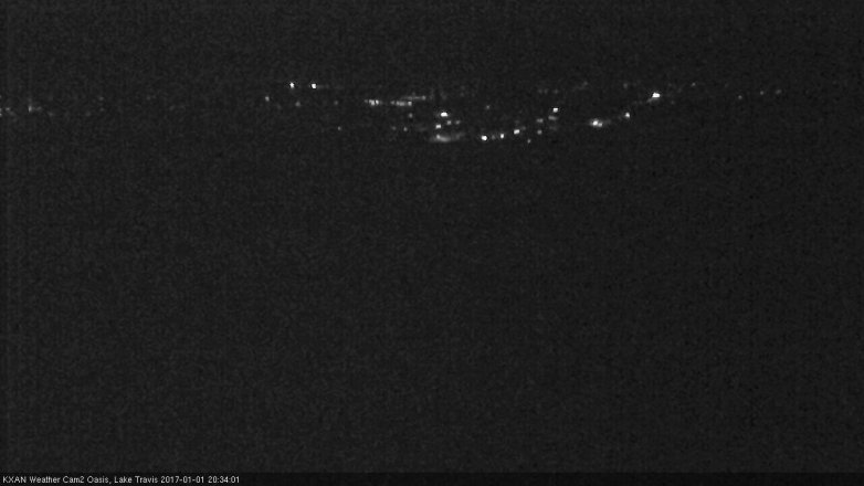 Lake Travis webcam, January 1, 2017 7:50 PM CT