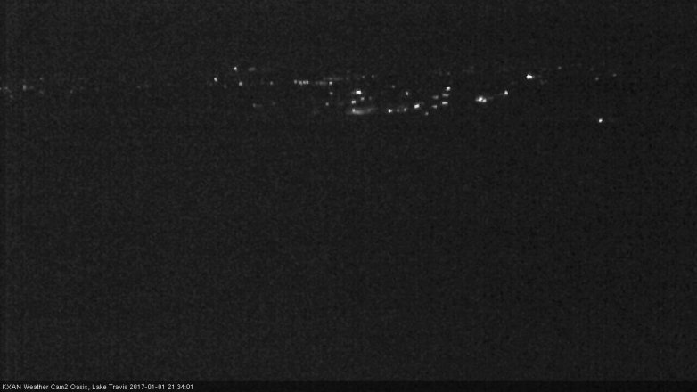 Lake Travis webcam, January 1, 2017 8:40 PM CT