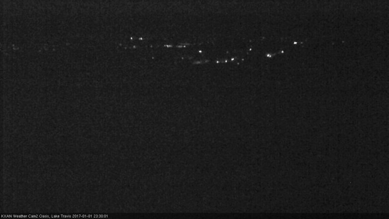 Lake Travis webcam, January 1, 2017 10:35 PM CT