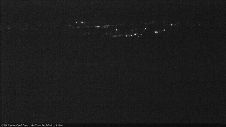 Lake Travis webcam, January 1, 2017 11:00 PM CT
