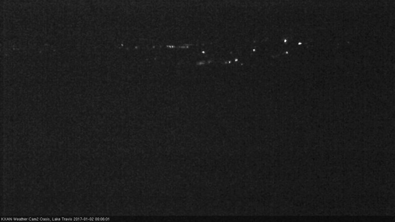 Lake Travis webcam, January 1, 2017 11:30 PM CT