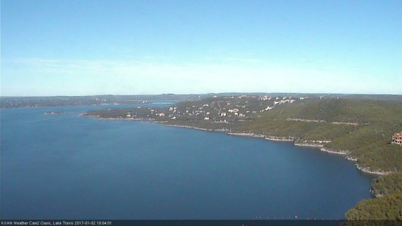 Lake Travis webcam, January 2, 2017 9:10 AM CT