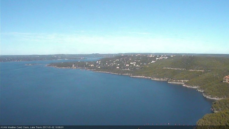 Lake Travis webcam, January 2, 2017 9:35 AM CT