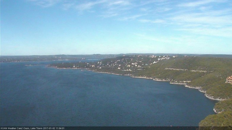 Lake Travis webcam, January 2, 2017 10:15 AM CT