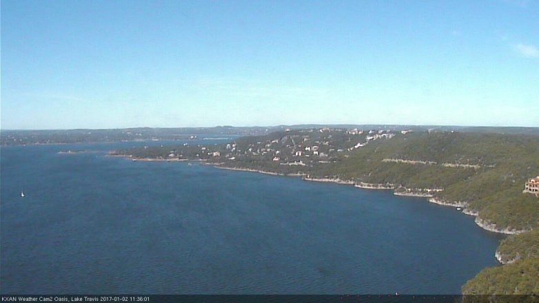 Lake Travis webcam, January 2, 2017 10:55 AM CT