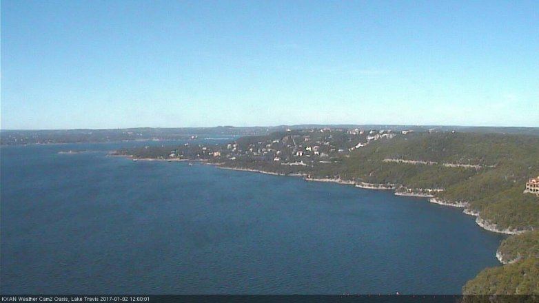 Lake Travis webcam, January 2, 2017 11:25 AM CT