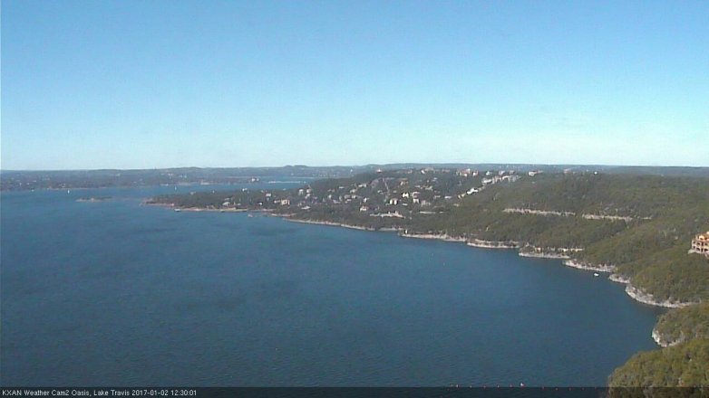 Lake Travis webcam, January 2, 2017 11:45 AM CT