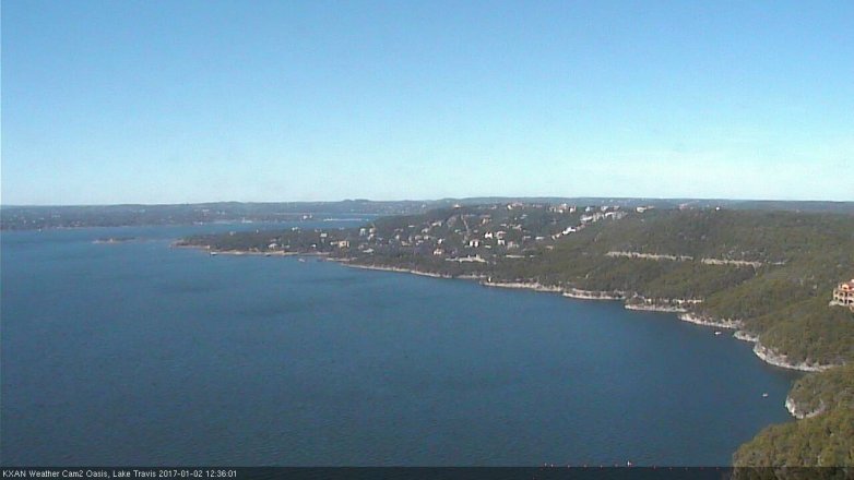 Lake Travis webcam, January 2, 2017 11:55 AM CT