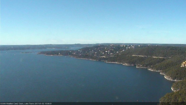 Lake Travis webcam, January 2, 2017 2:15 PM CT