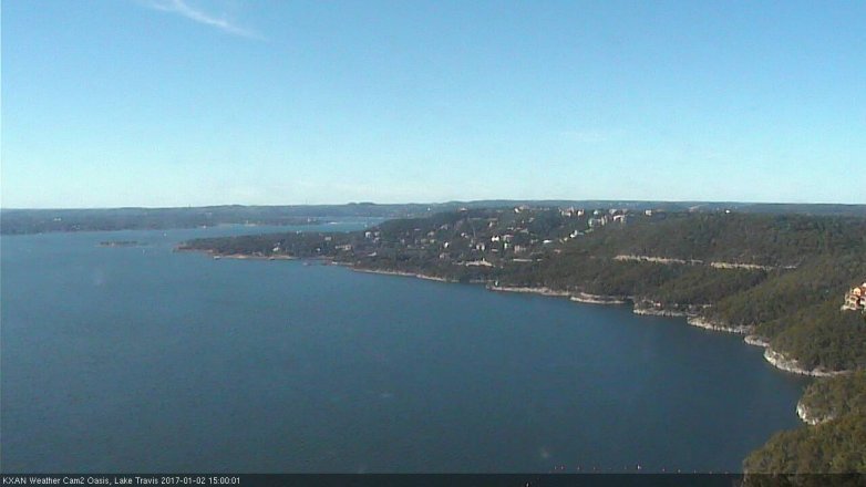 Lake Travis webcam, January 2, 2017 2:25 PM CT