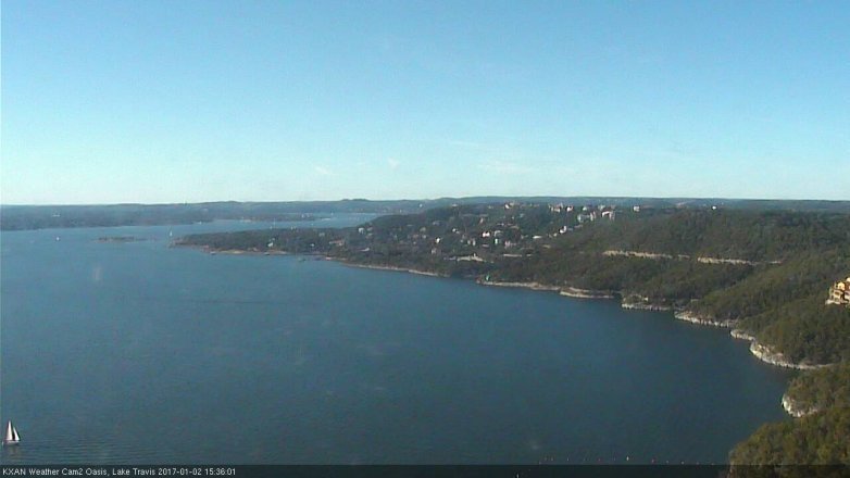 Lake Travis webcam, January 2, 2017 2:50 PM CT