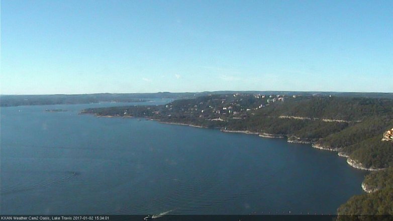 Lake Travis webcam, January 2, 2017 3:00 PM CT