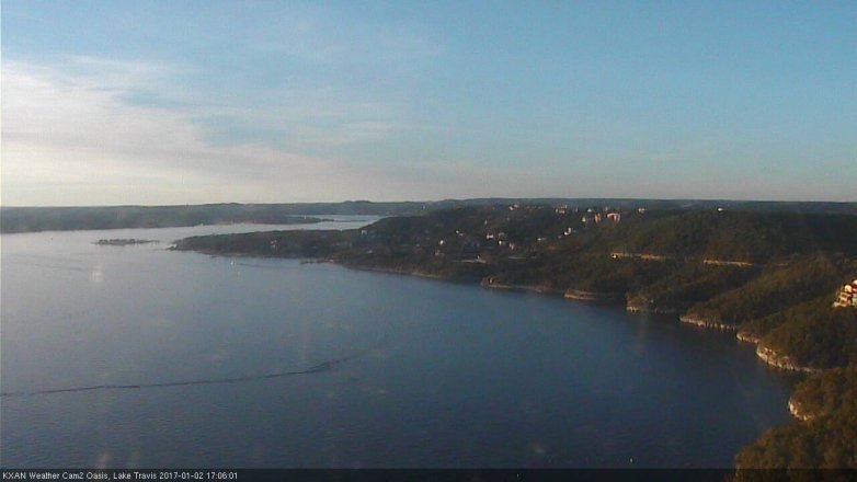 Lake Travis webcam, January 2, 2017 4:15 PM CT