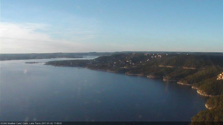 Lake Travis webcam, January 2, 2017 4:20 PM CT