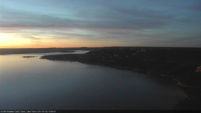 Lake Travis webcam, January 2, 2017 5:30 PM CT
