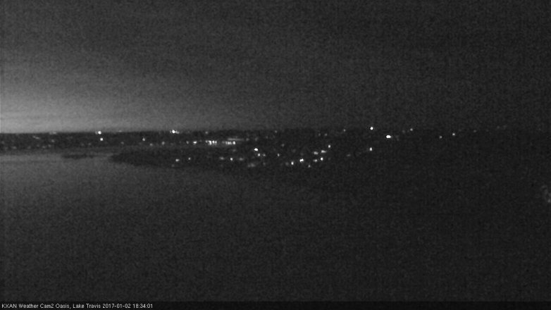 Lake Travis webcam, January 2, 2017 5:40 PM CT