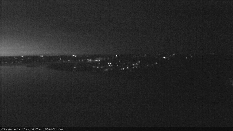 Lake Travis webcam, January 2, 2017 5:50 PM CT