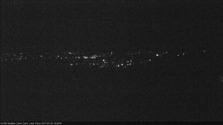 Lake Travis webcam, January 2, 2017 6:20 PM CT