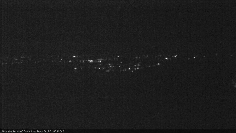 Lake Travis webcam, January 2, 2017 6:25 PM CT