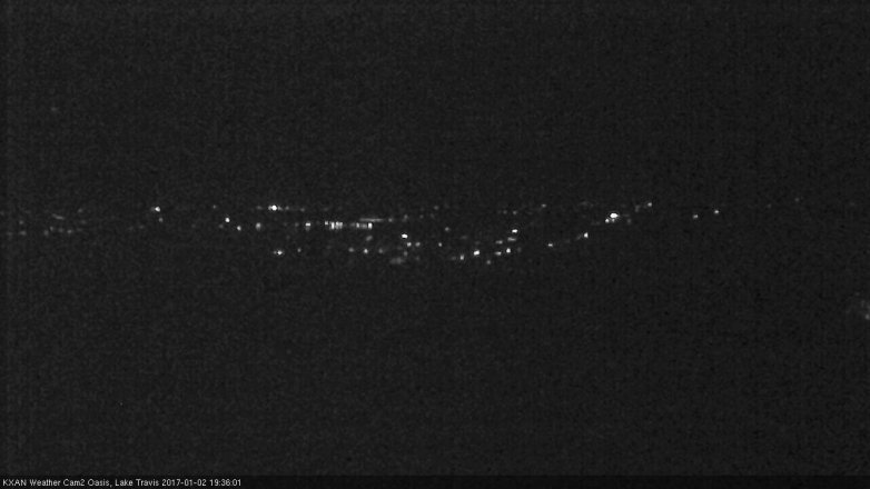 Lake Travis webcam, January 2, 2017 6:40 PM CT