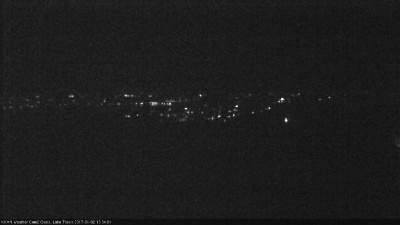 Lake Travis webcam, January 2, 2017 7:05 PM CT