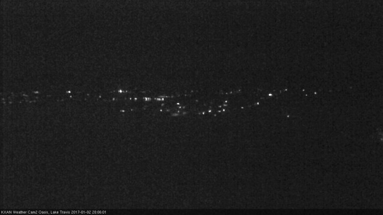 Lake Travis webcam, January 2, 2017 7:20 PM CT