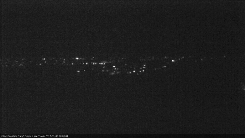 Lake Travis webcam, January 2, 2017 7:55 PM CT