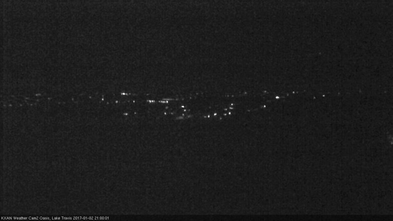 Lake Travis webcam, January 2, 2017 8:05 PM CT